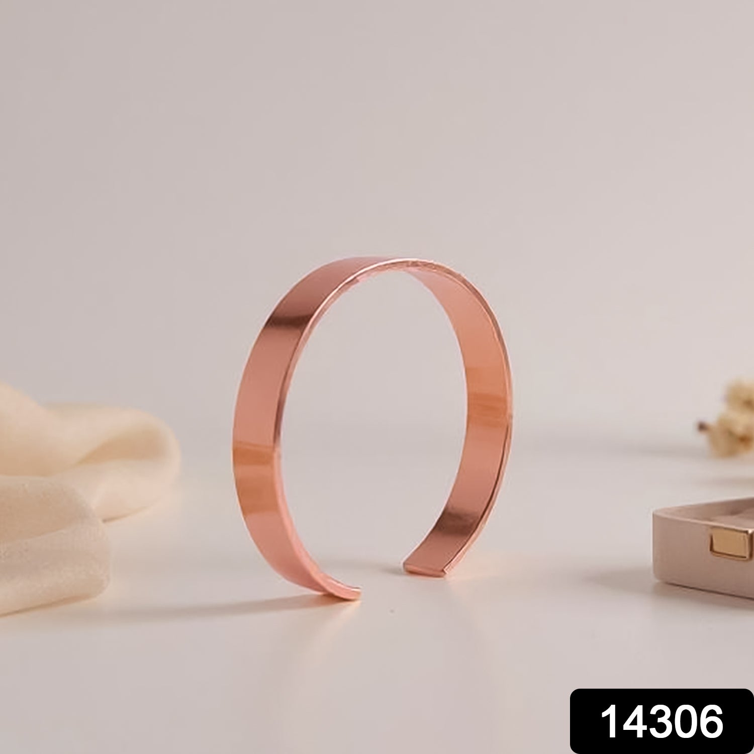 Elegant Rose Gold-plated Open Cuff Bracelet - Stylish Minimal design for women & Girls