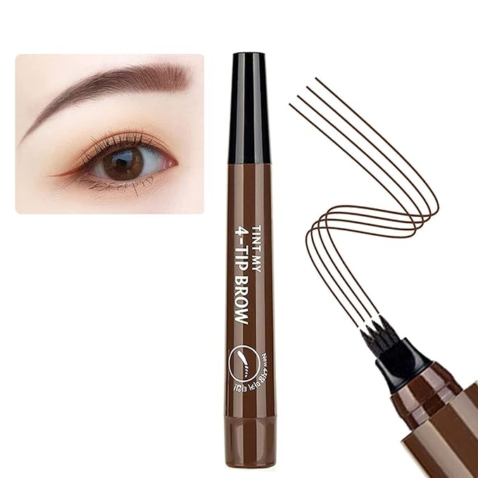 Aiye 4-Tip Eyebrow Pen – Waterproof, Smudge-Proof Brow Marker