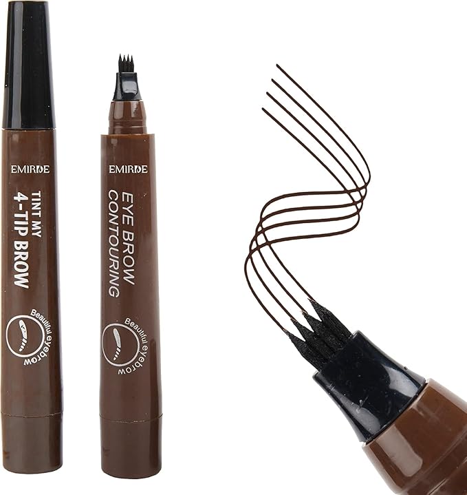 Aiye 4-Tip Eyebrow Pen – Waterproof, Smudge-Proof Brow Marker