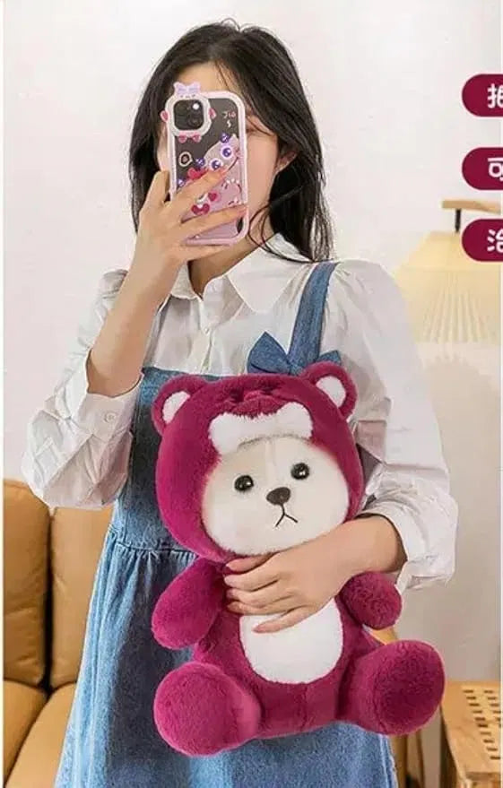 Cute Plush Bear Toy – Soft and Adorable Teddy Bear with Hoodie for Kids